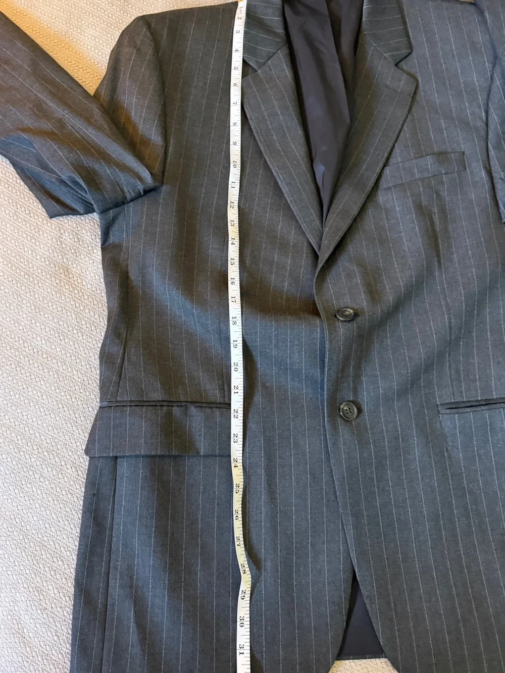 Ralph Ralph Lauren Blazer Jacket Men's 42R 100% Wool Pinstriped Gray Canada
